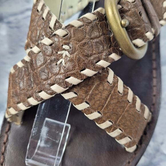 Henry Beguelin Brown Leather Slides size 35 - Picture 5 of 12